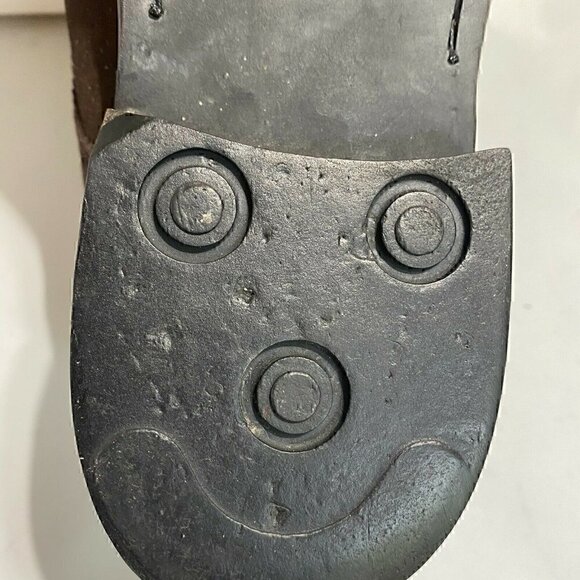 Mario Fagni Mens Brown Leather Round Toe Lace Up Oxford Dress Shoes Size 7.5 - Picture 6 of 9